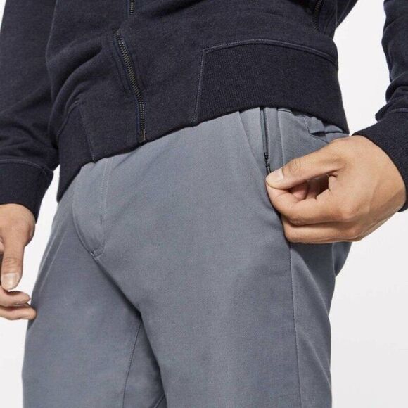 Lululemon Commission Pant Classic *Qwick Chino 34" Horn Gray Men’s  M5414S - Picture 1 of 15